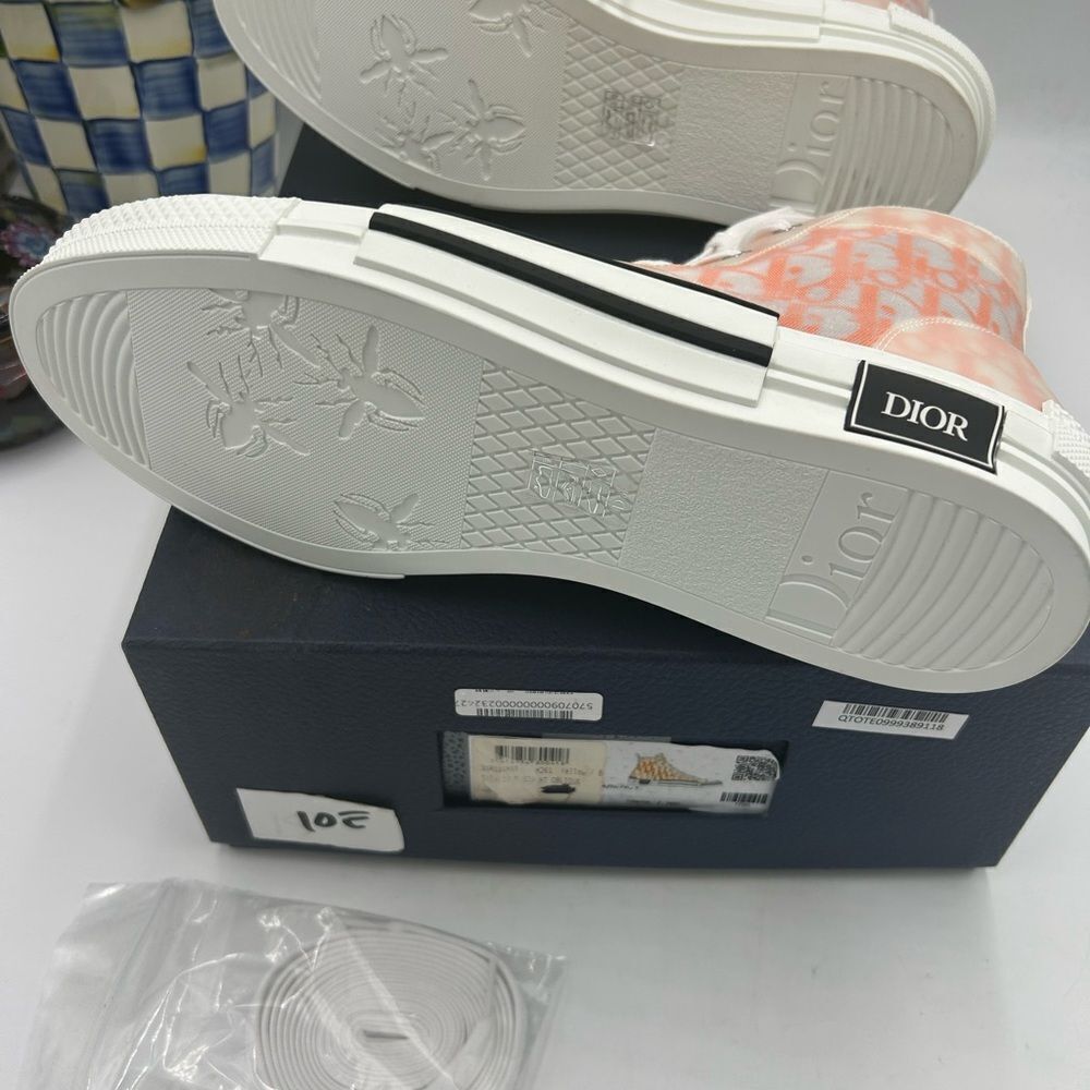 Men's Dior B 23 high top oblique sneakers size 45 made in Italy - Picture 7 of 13
